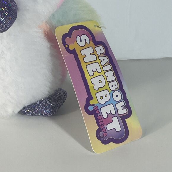 Pastel Rainbow Penguin Stuffed Animal Toy NWT - Picture 2 of 11